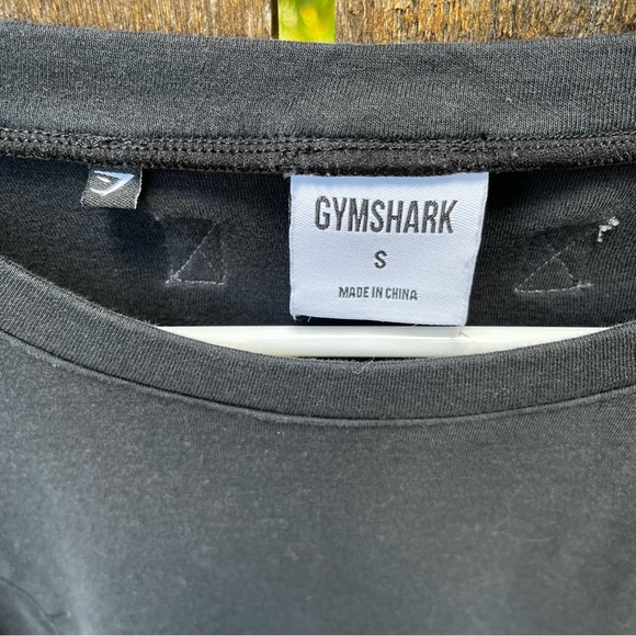 Gymshark Box Utility Long Sleeve Cut Out Elbow Crop Top In Black Sz S - Picture 3 of 15